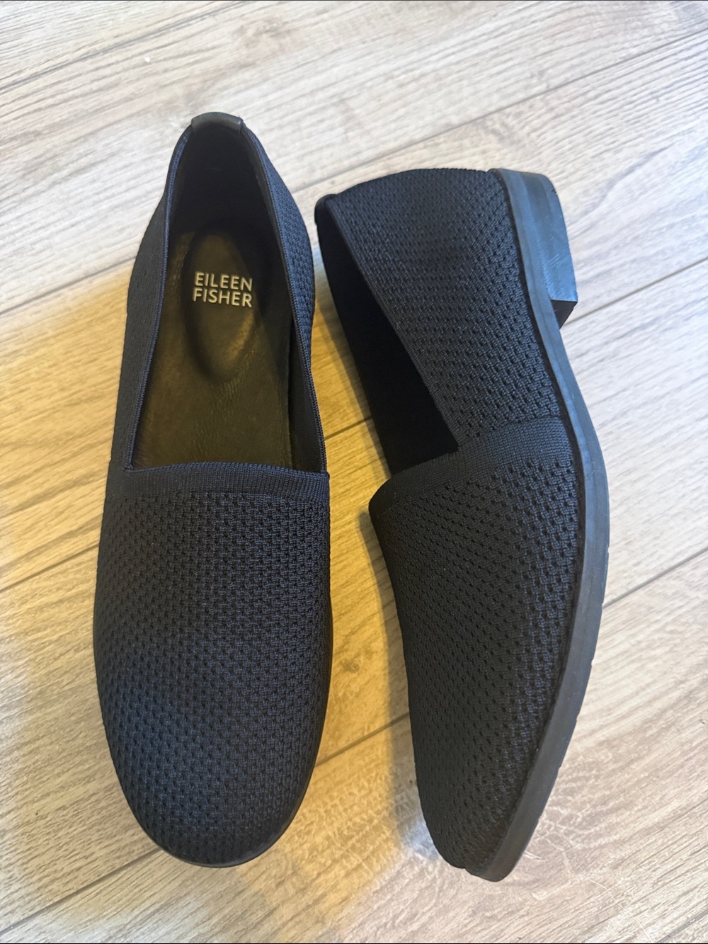 Eileen Fisher Demi Knit Flats loafer black 8